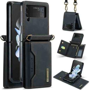 For Samsung Galaxy Z Flip3 5G DG.MING M2 Series Card Bag Magnetic Leather Phone Case(Black)