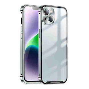 For iPhone 15 Plus Frosted Metal Phone Case(Silver)