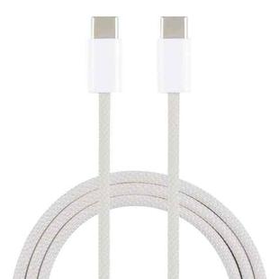 1m USB-C / Type-C to Type-C Macaron Braided Charging Cable(Grey)
