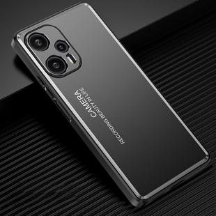 For Xiaomi Redmi Note 12 Torbo Frosted Metal Phone Case(Black)