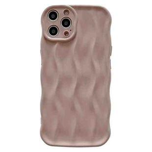 For iPhone 15 Pro Wave Texture Bright TPU Phone Case(Apricot)