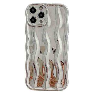 For iPhone 14 Pro Wave Texture Bright TPU Phone Case(Silver)