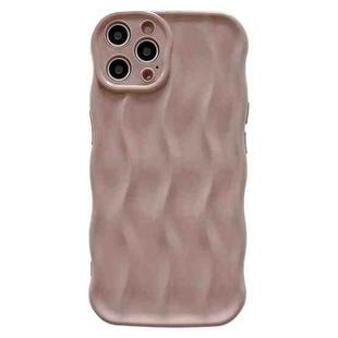 For iPhone 14 Pro Max Wave Texture Bright TPU Phone Case(Apricot)