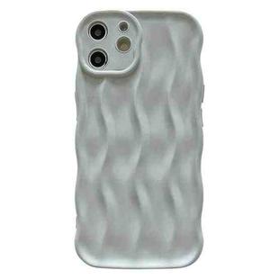 For iPhone 12 Wave Texture Bright TPU Phone Case(White)