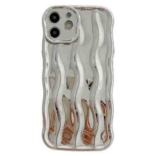 For iPhone 11 Wave Texture Bright TPU Phone Case(Silver)