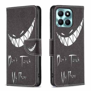 For Honor X6a Colored Drawing Pattern Leather Phone Case(Smirk)