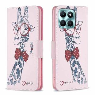 For Honor X6a Colored Drawing Pattern Leather Phone Case(Deer)