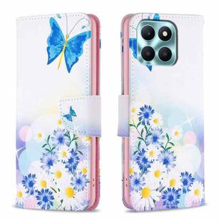 For Honor X6a Colored Drawing Pattern Leather Phone Case(Butterfly Love)