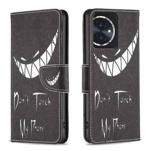 For Honor 100 Colored Drawing Pattern Leather Phone Case(Smirk)