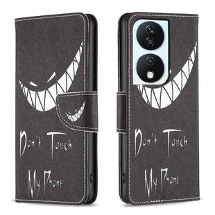 For Honor X7b Colored Drawing Pattern Leather Phone Case(Smirk)