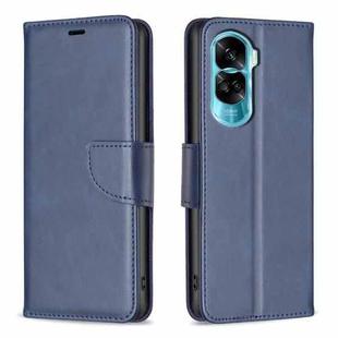 For Honor 90 Lite/X50i Lambskin Texture Pure Color Flip Leather Phone Case(Blue)