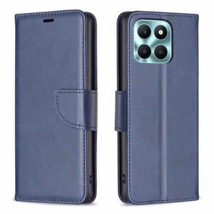 For Honor X6a Lambskin Texture Pure Color Flip Leather Phone Case(Blue)