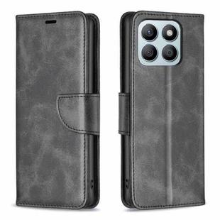 For Honor X8b Lambskin Texture Pure Color Flip Leather Phone Case(Black)