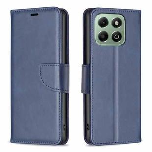 For Honor X6b Lambskin Texture Pure Color Flip Leather Phone Case(Blue)