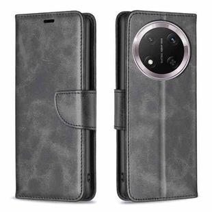 For Honor X9c 5G Global Lambskin Texture Pure Color Flip Leather Phone Case(Black)