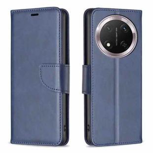 For Honor X9c 5G Global Lambskin Texture Pure Color Flip Leather Phone Case(Blue)