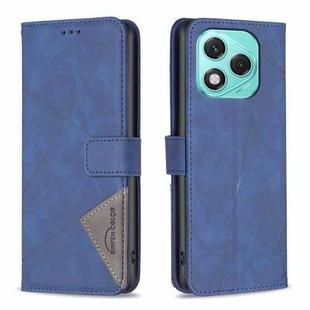 For Honor 400 Lite Magnetic Buckle Rhombus Texture Leather Phone Case(Blue)