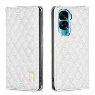 For Honor 90 Lite/X50i Diamond Lattice Magnetic Leather Flip Phone Case(White)