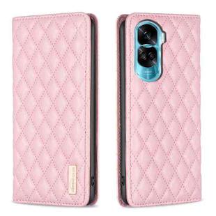 For Honor 90 Lite/X50i Diamond Lattice Magnetic Leather Flip Phone Case(Pink)