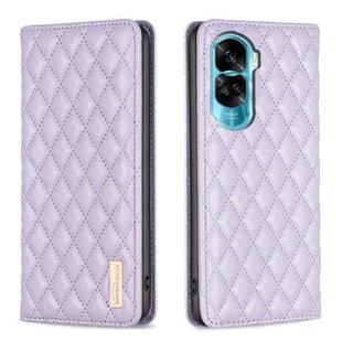 For Honor 90 Lite/X50i Diamond Lattice Magnetic Leather Flip Phone Case(Purple)