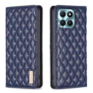 For Honor X6a Diamond Lattice Magnetic Leather Flip Phone Case(Blue)