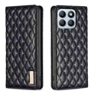 For Honor X8b Diamond Lattice Magnetic Leather Flip Phone Case(Black)