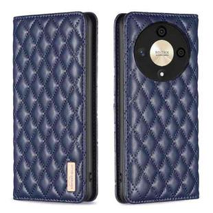 For Honor X9b/Magic6 Lite 5G Diamond Lattice Magnetic Leather Flip Phone Case(Blue)