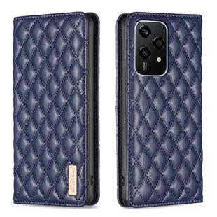 For Honor 200 Lite Diamond Lattice Magnetic Leather Flip Phone Case(Blue)