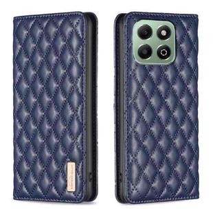 For Honor X6b Diamond Lattice Magnetic Leather Flip Phone Case(Blue)