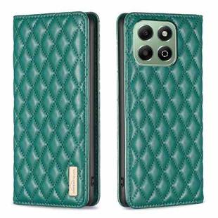 For Honor X6b Diamond Lattice Magnetic Leather Flip Phone Case(Green)