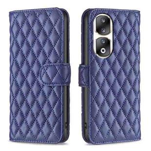 For Honor 90 Pro Diamond Lattice Wallet Flip Leather Phone Case(Blue)