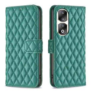 For Honor 90 Pro Diamond Lattice Wallet Flip Leather Phone Case(Green)