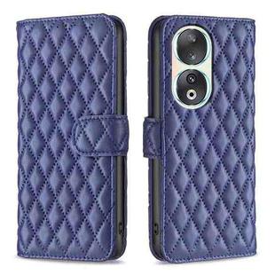 For Honor 90 5G Diamond Lattice Wallet Flip Leather Phone Case(Blue)