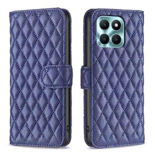 For Honor X6a Diamond Lattice Wallet Flip Leather Phone Case(Blue)