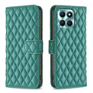 For Honor X6a Diamond Lattice Wallet Flip Leather Phone Case(Green)