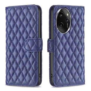 For Honor 100 Pro Diamond Lattice Wallet Flip Leather Phone Case(Blue)