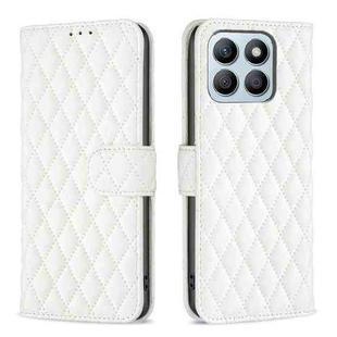 For Honor X8b Diamond Lattice Wallet Flip Leather Phone Case(White)