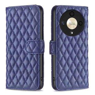 For Honor X9b/Magic6 Lite 5G Diamond Lattice Wallet Flip Leather Phone Case(Blue)