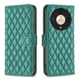 For Honor X9b/Magic6 Lite 5G Diamond Lattice Wallet Flip Leather Phone Case(Green)