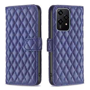 For Honor 200 Lite Global Diamond Lattice Wallet Flip Leather Phone Case(Blue)