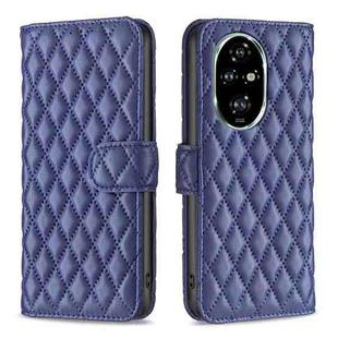 For Honor 200 Pro Diamond Lattice Wallet Flip Leather Phone Case(Blue)