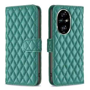 For Honor 200 Pro Diamond Lattice Wallet Flip Leather Phone Case(Green)