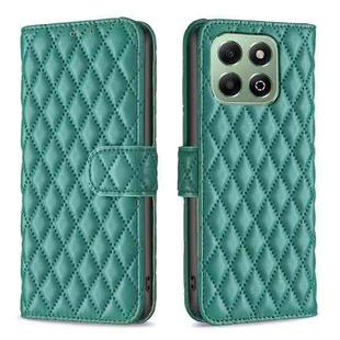 For Honor X6b Diamond Lattice Wallet Flip Leather Phone Case(Green)