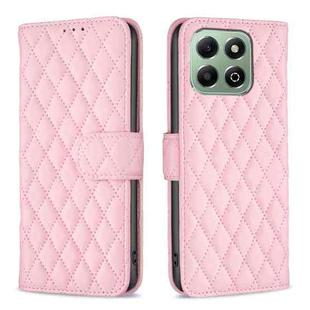 For Honor X6b Diamond Lattice Wallet Flip Leather Phone Case(Pink)