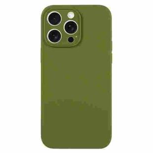 For iPhone 15 Pro Max Pure Color Liquid Silicone Fine Pore Phone Case(Pine Forest Green)