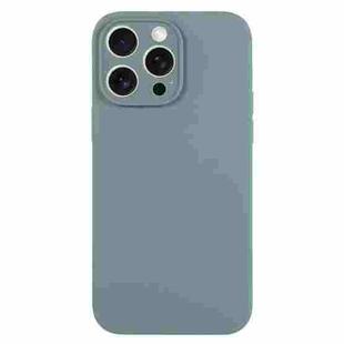 For iPhone 15 Pro Max Pure Color Liquid Silicone Fine Pore Phone Case(Pine Needle Green)