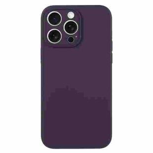 For iPhone 15 Pro Pure Color Liquid Silicone Fine Pore Phone Case(Berry Purple)