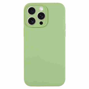 For iPhone 15 Pro Pure Color Liquid Silicone Fine Pore Phone Case(Mint Green)