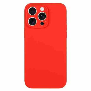 For iPhone 15 Pro Pure Color Liquid Silicone Fine Pore Phone Case(Red)