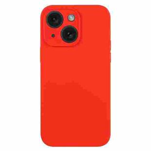 For iPhone 15 Plus Pure Color Liquid Silicone Fine Pore Phone Case(Red)